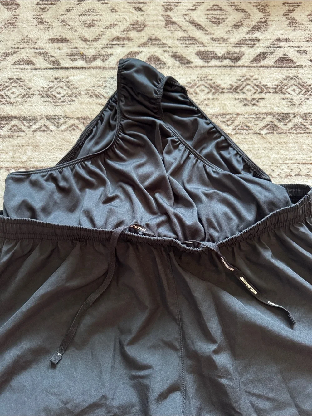 Nike Black Running Shorts with White Swoosh
